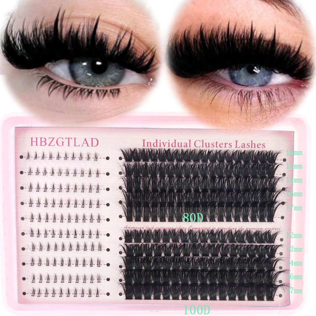 Premium Volume Lash Clusters – 80D & 100D
