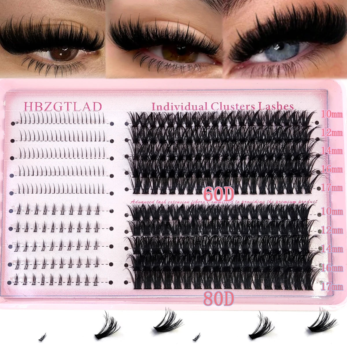 Premium Volume Lash Clusters – 80D & 100D