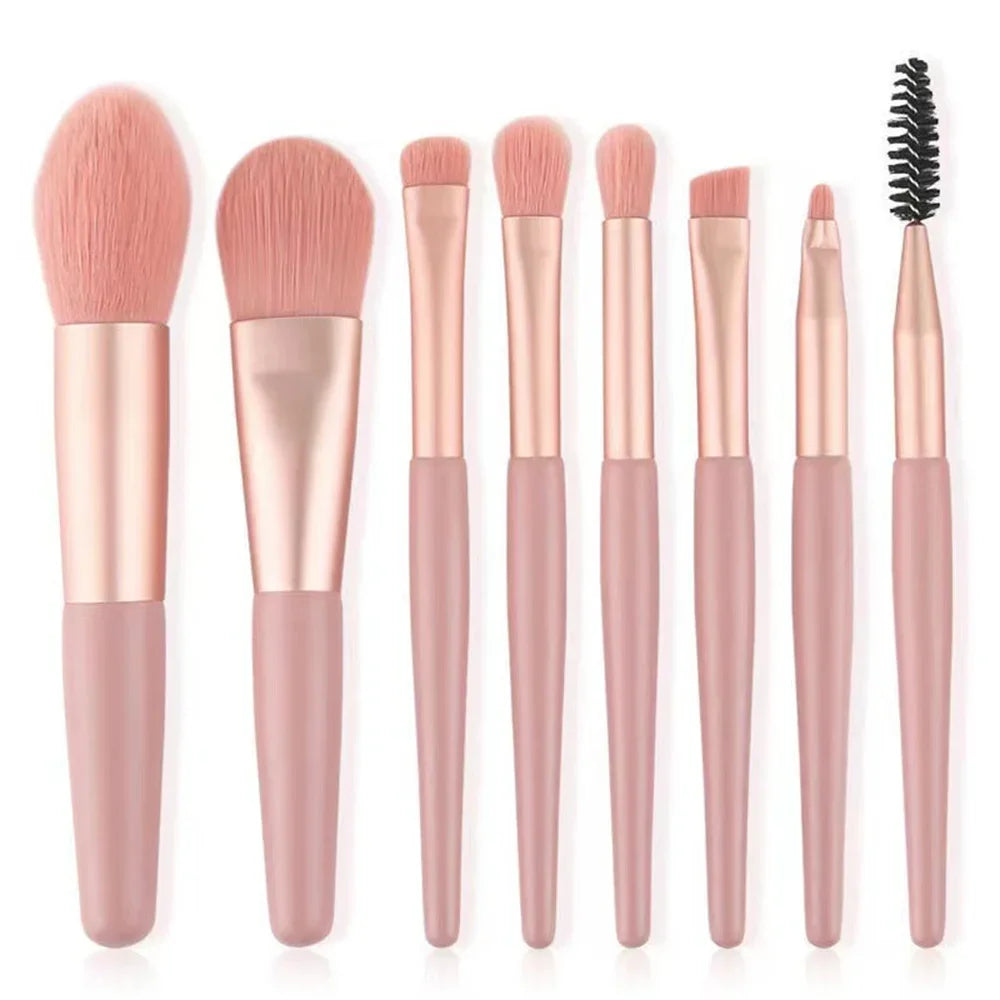8-Piece Essential Makeup Brush Set