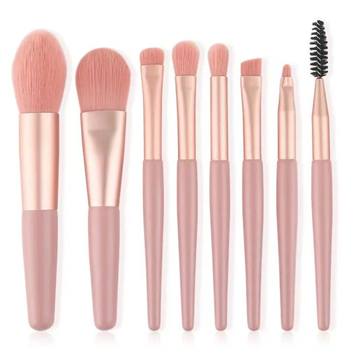 8-Piece Essential Makeup Brush Set