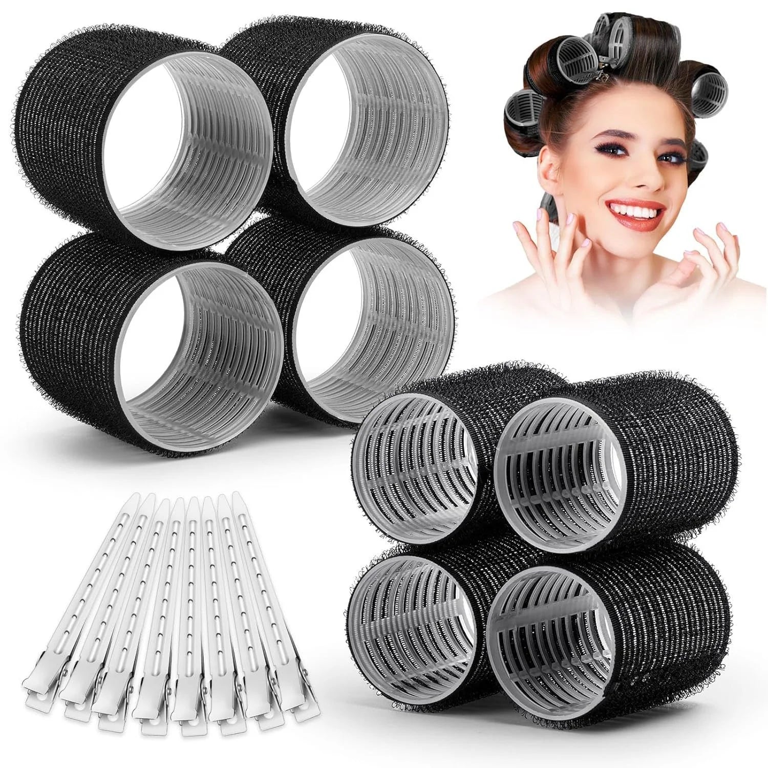 Heatless Hair Curling Rollers Set – No-Heat Hair Styling Tool