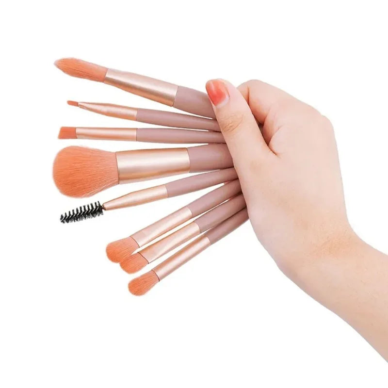 8-Piece Essential Makeup Brush Set